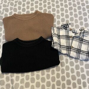 Toddler Sweater and Flannel Bundle